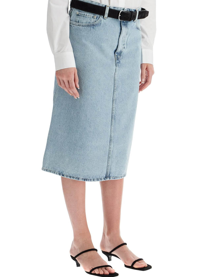 Toteme denim midi skirt in seven