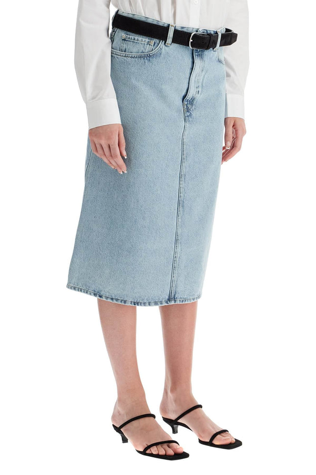 Toteme denim midi skirt in seven