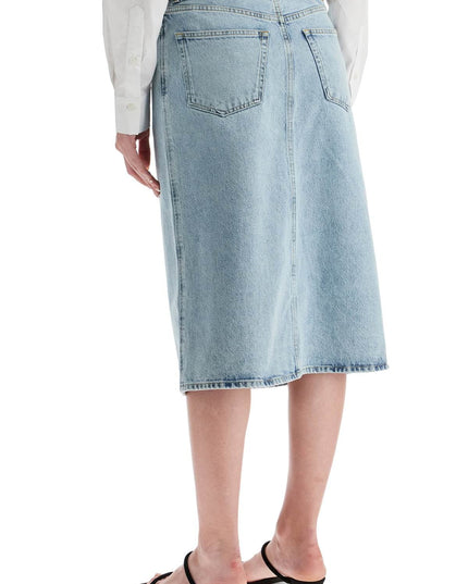 Toteme denim midi skirt in seven