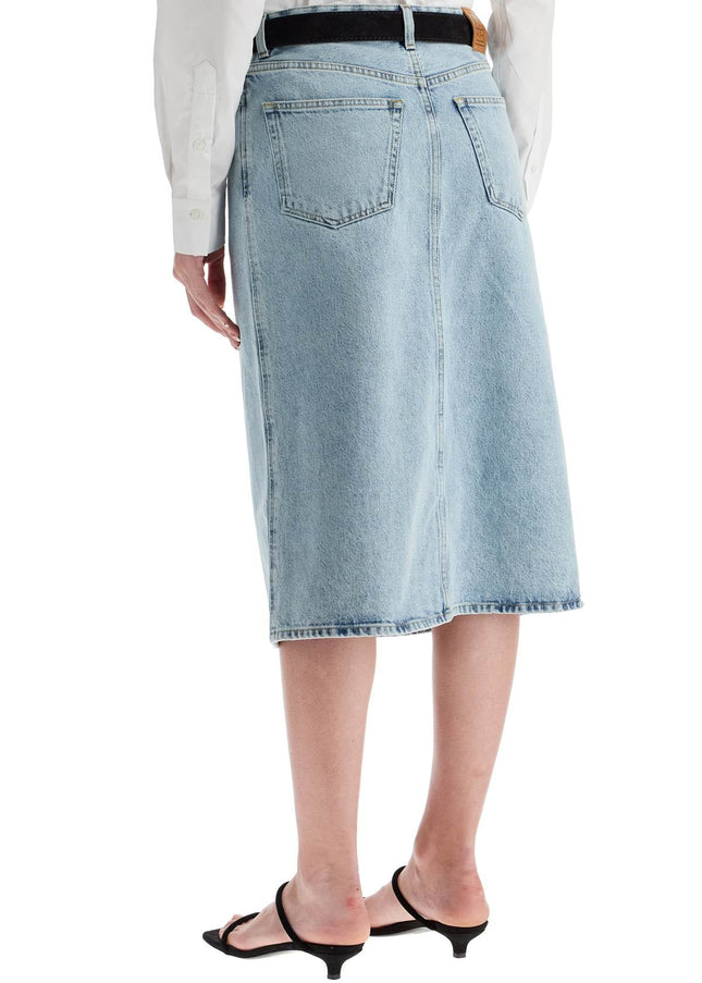 Toteme denim midi skirt in seven