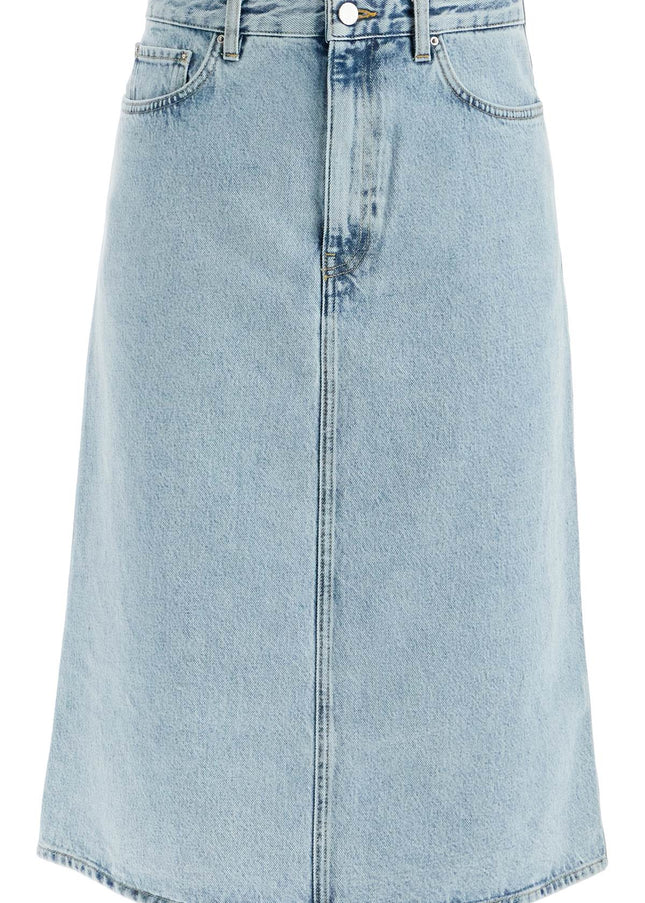 Toteme denim midi skirt in seven