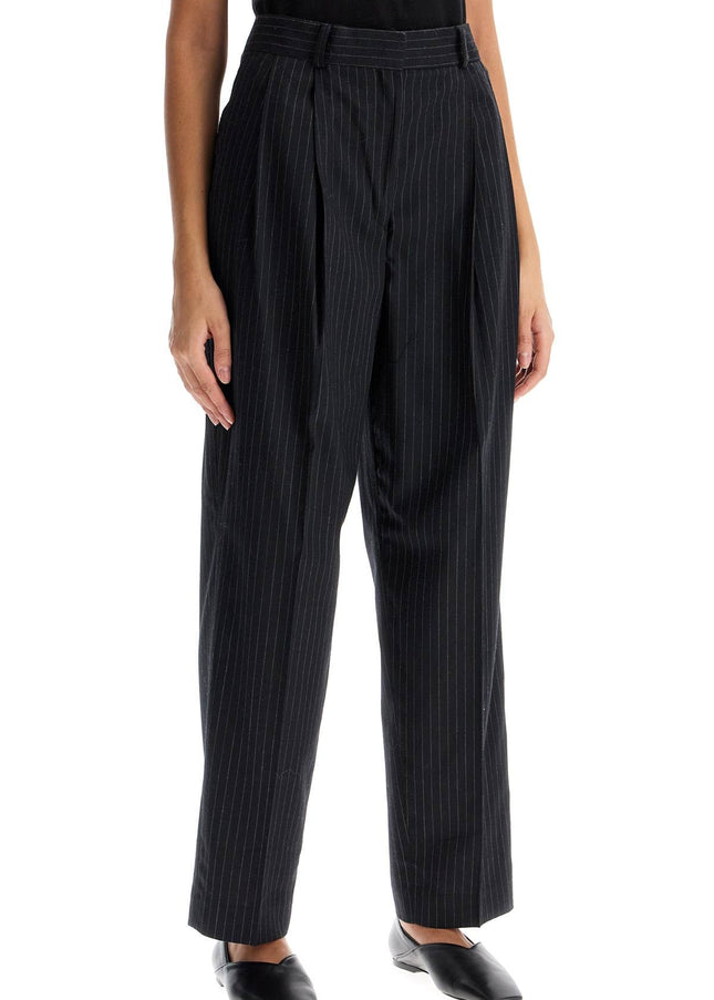 Toteme double pleated pinstripe trousers