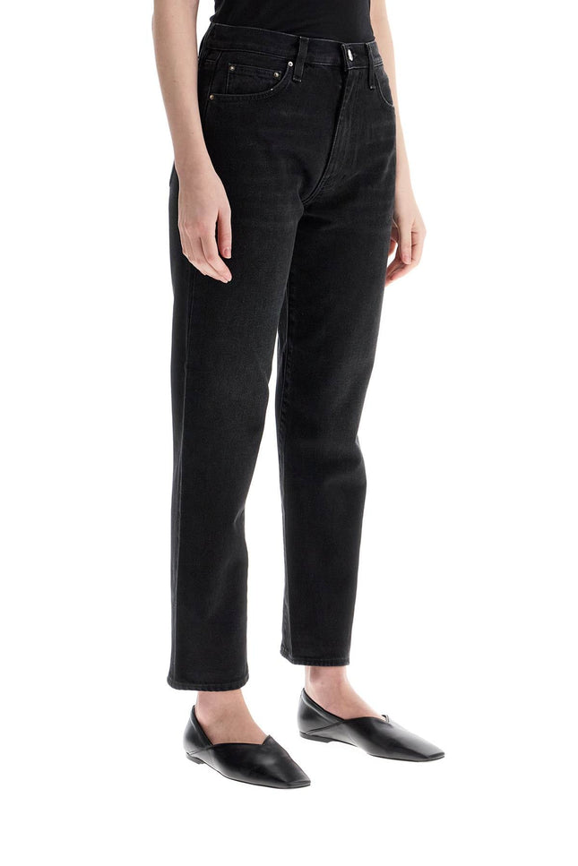 Toteme faded black organic cotton jeans with twisted seams