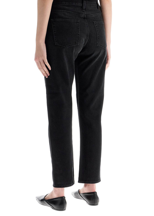 Toteme faded black organic cotton jeans with twisted seams