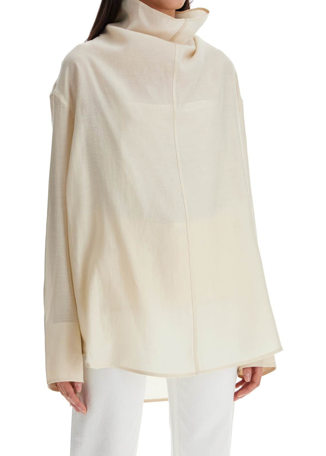 Toteme high-necked organza blouse