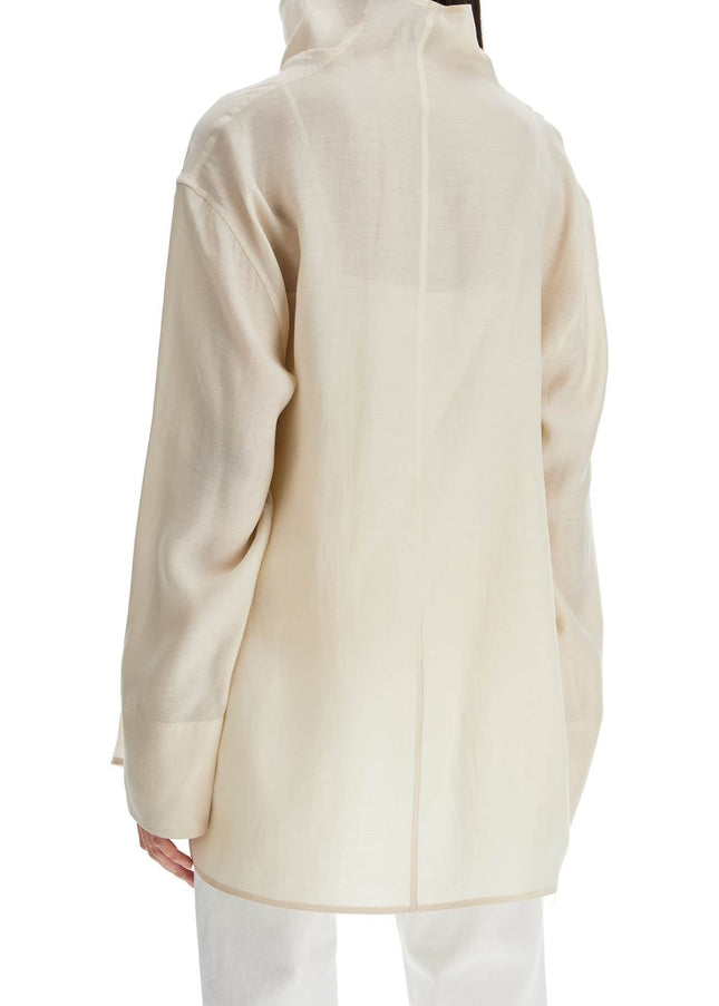 Toteme high-necked organza blouse