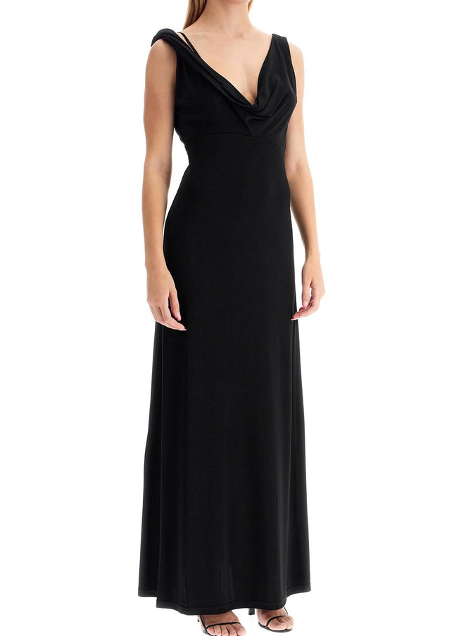 Toteme maxi dress with asymmetrical neckline