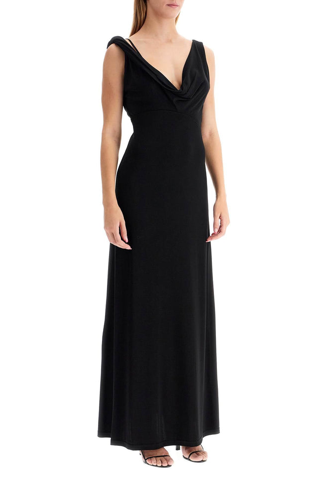 Toteme maxi dress with asymmetrical neckline