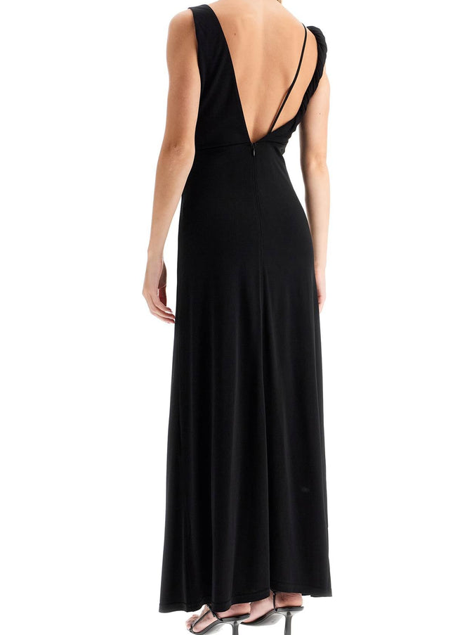 Toteme maxi dress with asymmetrical neckline