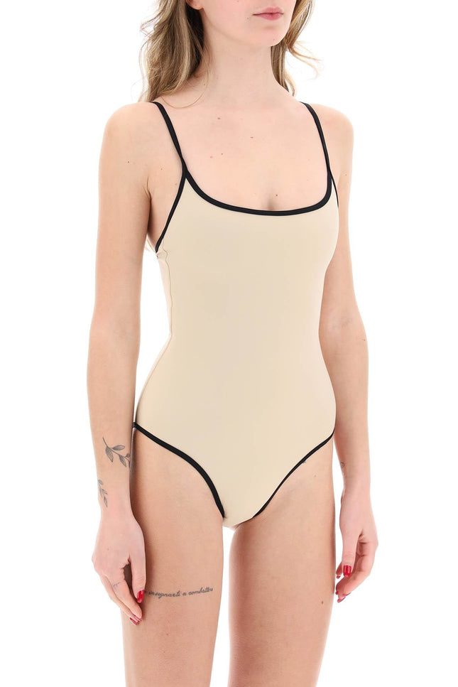 Toteme one-piece swimsuit with contrasting trim details-women > clothing > beachwear > one pieces-Toteme-Urbanheer