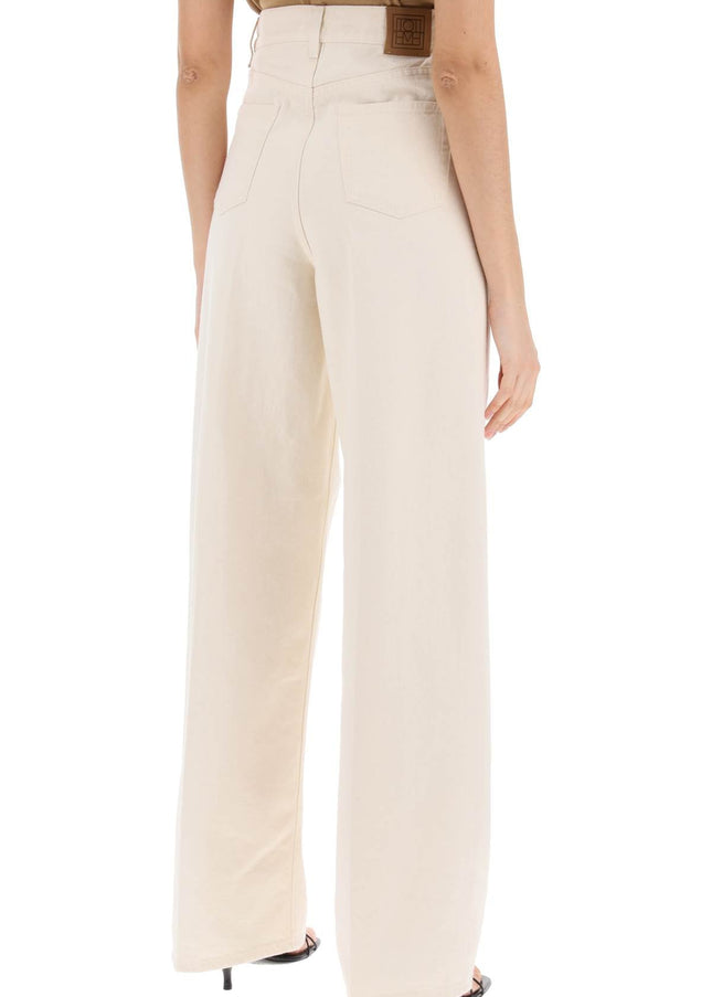 Toteme organic cotton wide leg jeans.