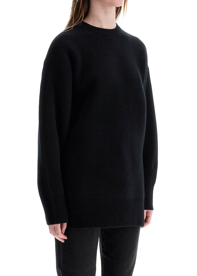 Toteme oversized black wool and cashmere sweater