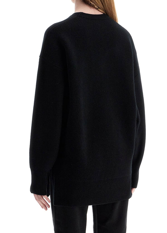 Toteme oversized black wool and cashmere sweater