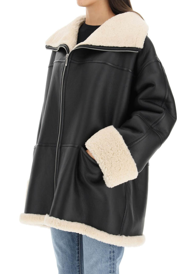 Toteme oversized shearling jacket