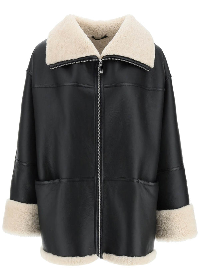 Toteme oversized shearling jacket