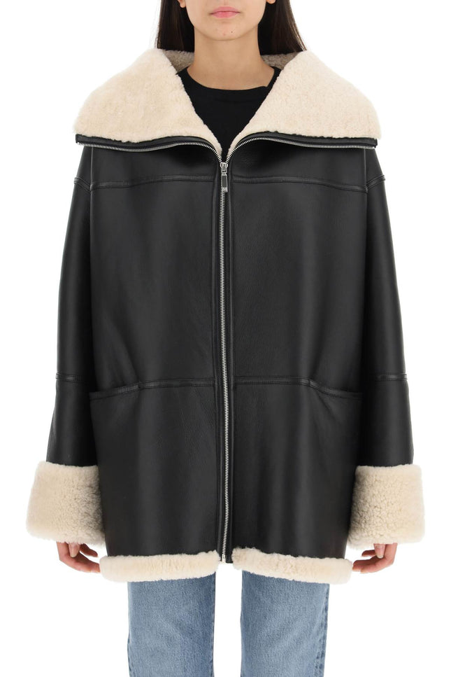 Toteme oversized shearling jacket