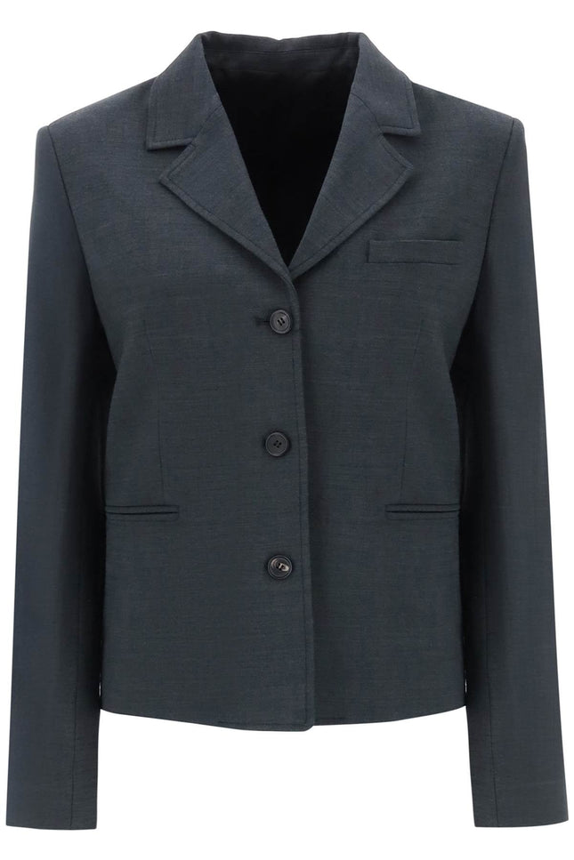 Toteme single-breasted crepe jacket - Grey