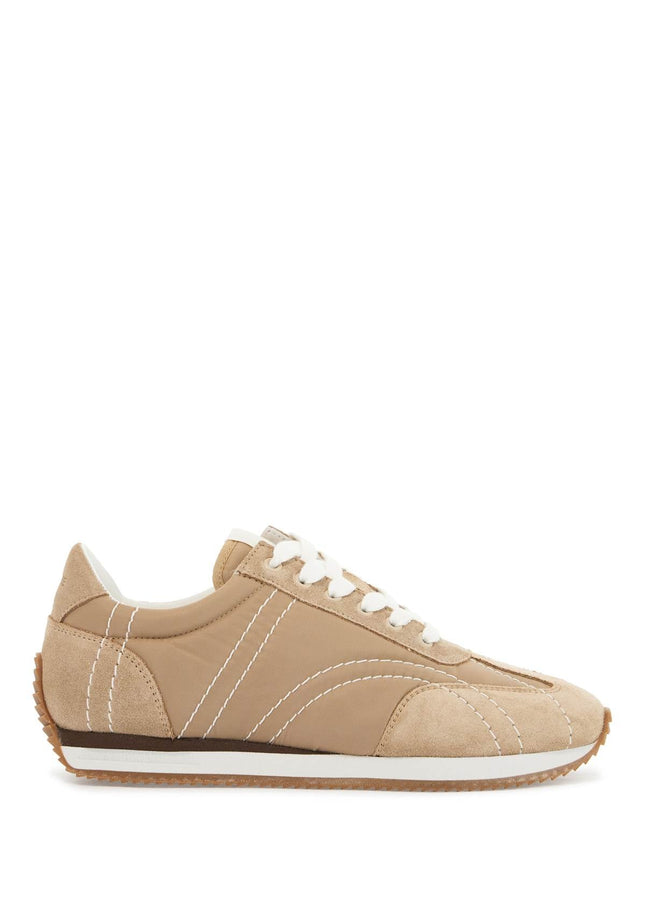 Toteme sneakers in recycled polyamide sand with suede finish