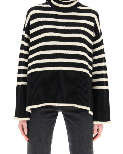 Toteme striped wool cotton turtleneck