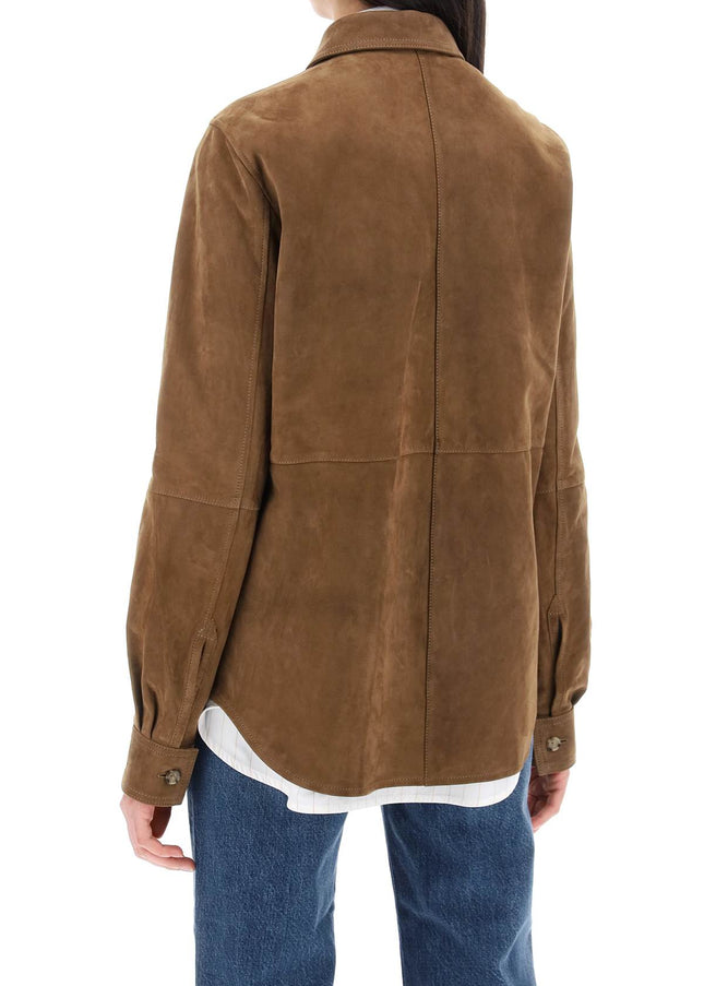 Toteme suede leather overshirt for