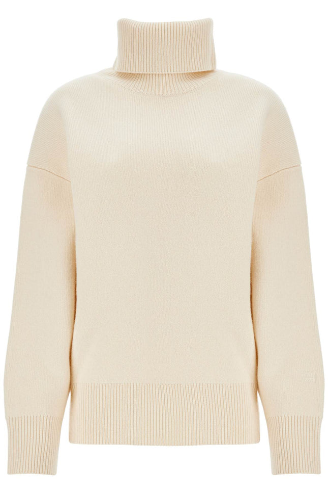 Toteme white snow wool and cashmere turtleneck for women