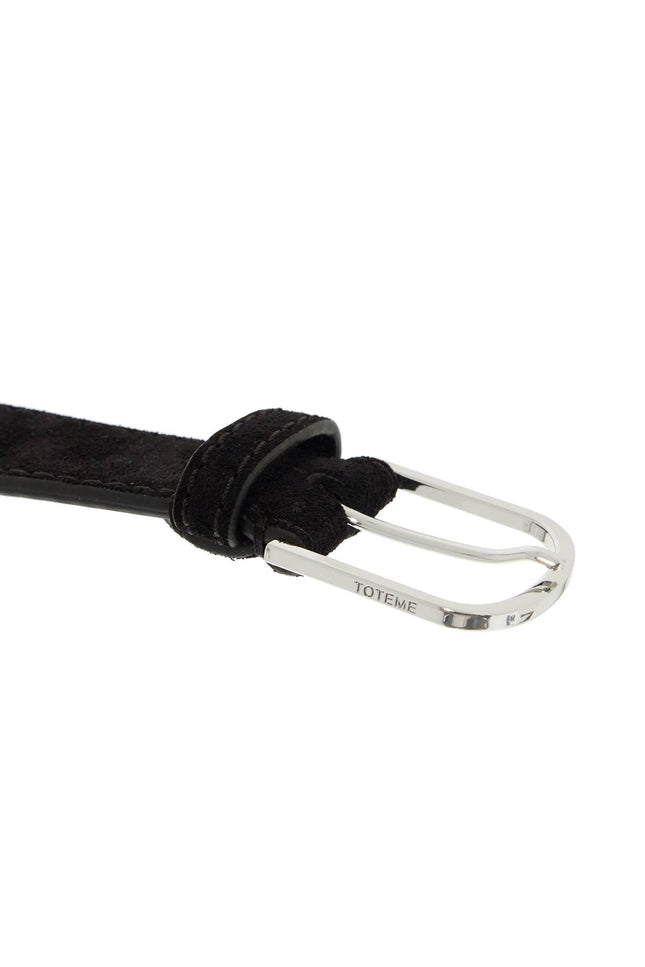 Toteme wide suede leather belt with large buckle