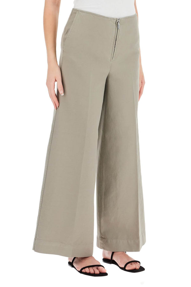 Toteme zip-front wide trousers - Grey
