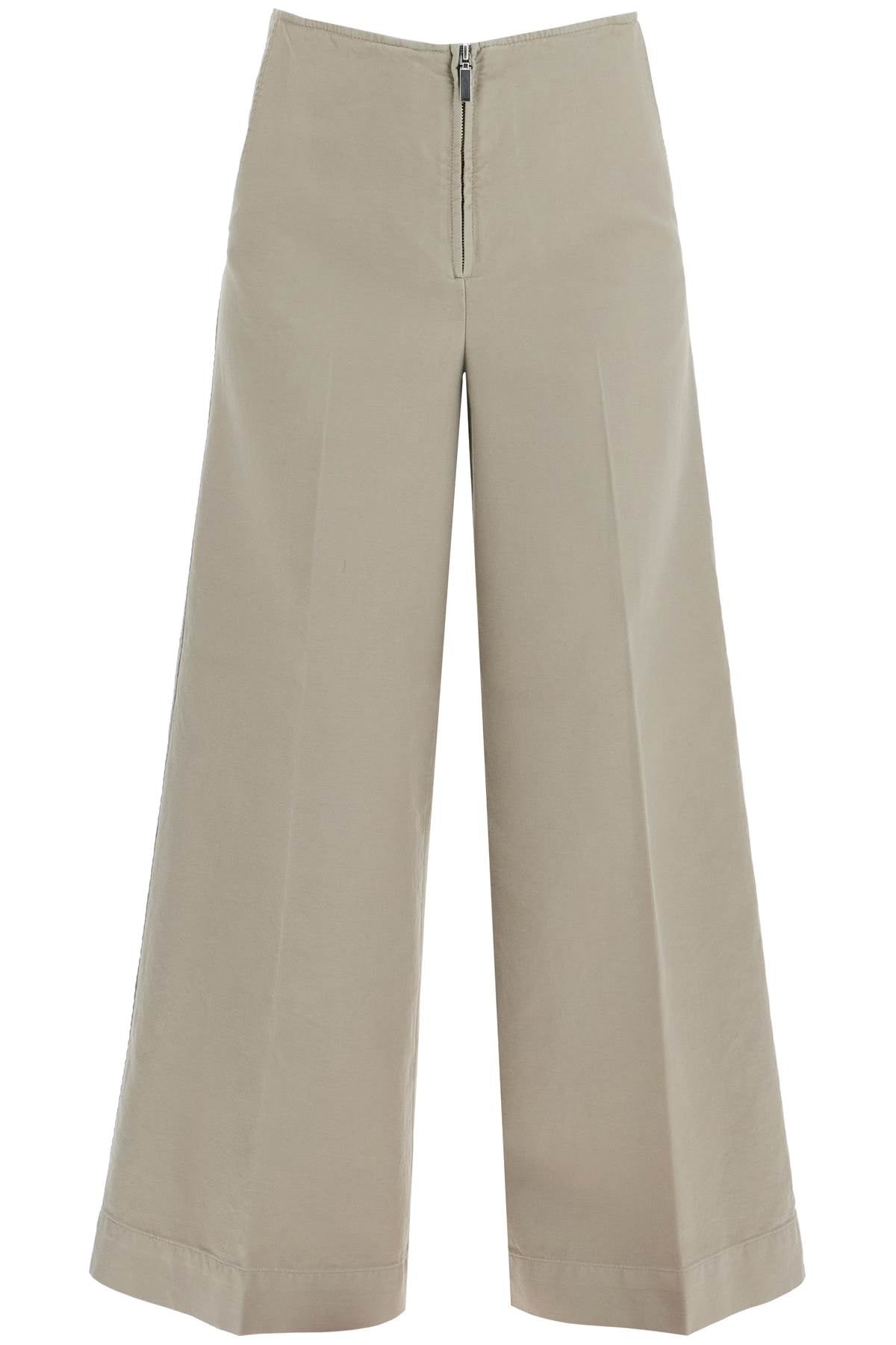 Toteme zip-front wide trousers - Grey