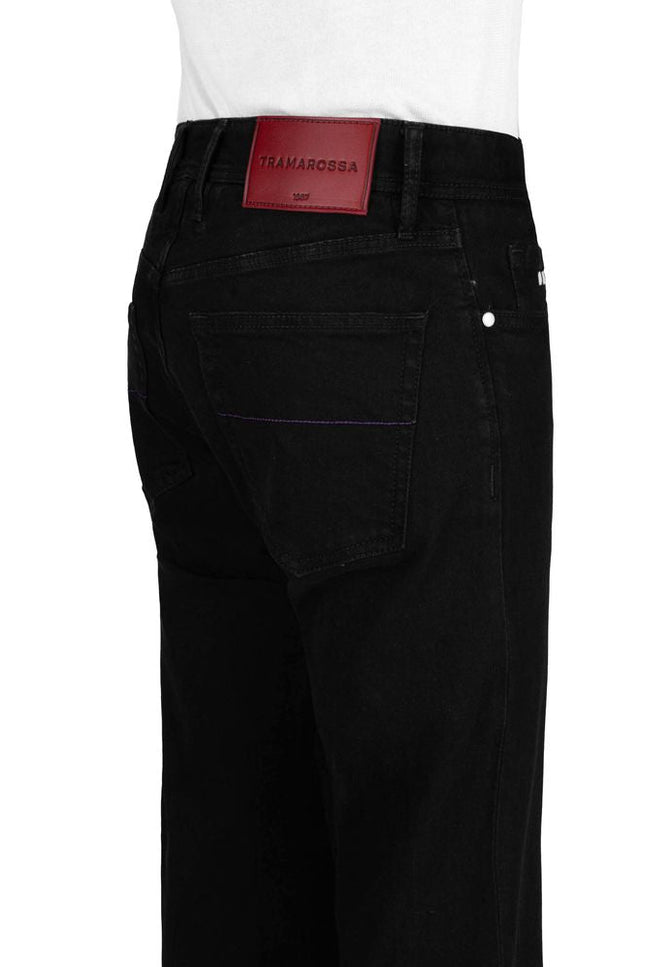 Tramarossa Black Cotton Jeans & Pant