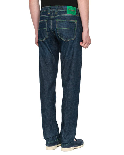 Tramarossa Blue Cotton Jeans & Pant