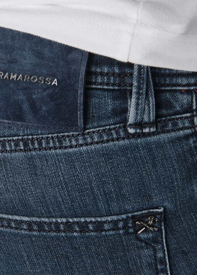 Tramarossa Blue Cotton Jeans & Pant