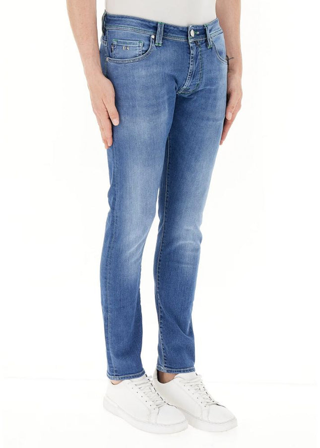 Tramarossa Blue Cotton Jeans & Pant