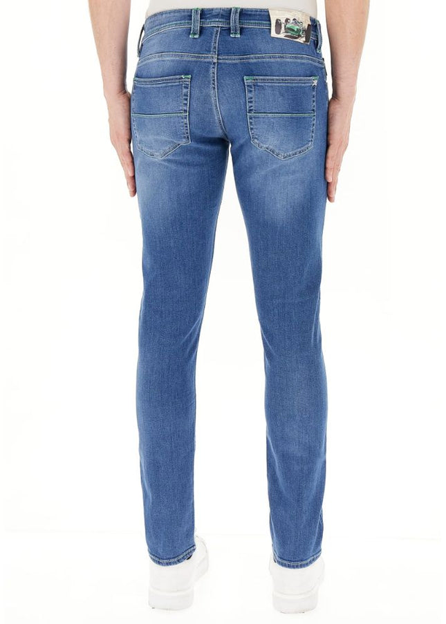 Tramarossa Blue Cotton Jeans & Pant