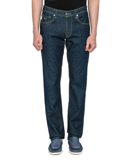 Tramarossa Blue Cotton Jeans & Pant