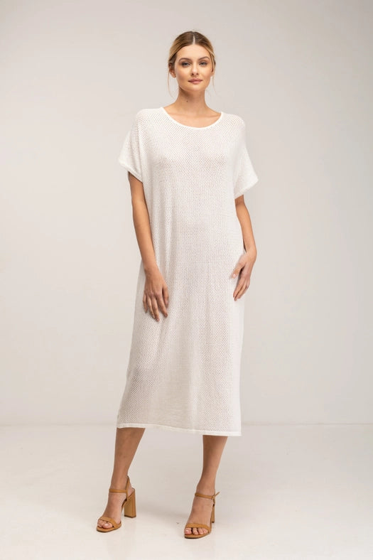 Tunic style oversized knitted dress