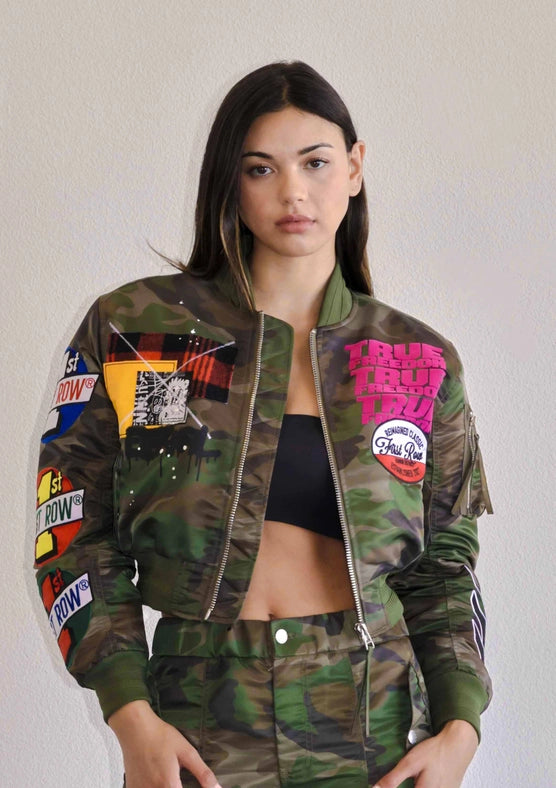 Ture Freedom Multi Patches MA-1 Jacket Wood Camo