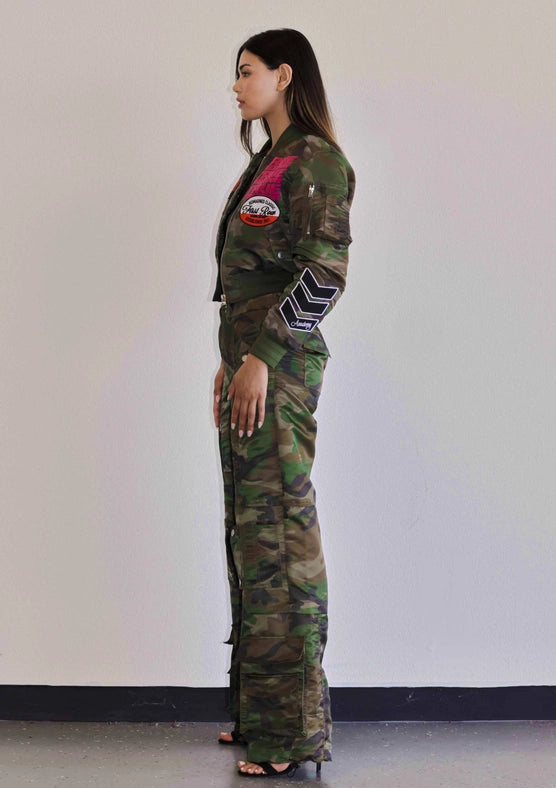 Ture Freedom Multi Patches MA-1 Jacket Wood Camo