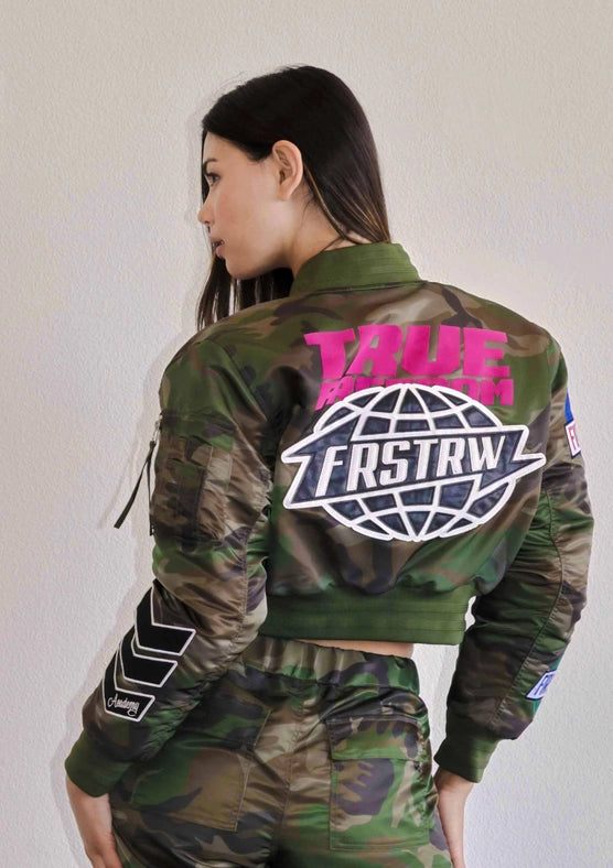 Ture Freedom Multi Patches MA-1 Jacket Wood Camo