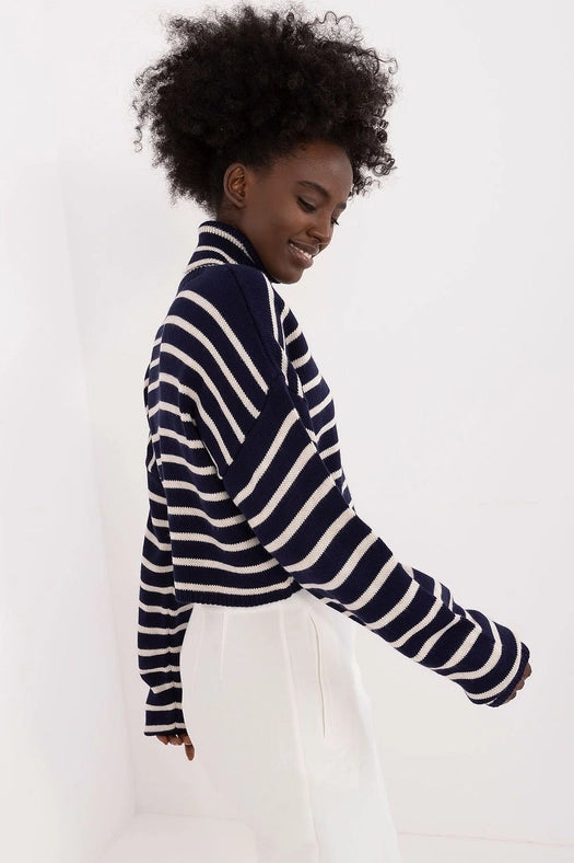 Turtleneck Badu Top Navy Blue