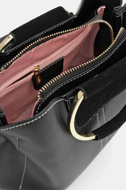 Twilight Leather Cross-Body Bag - BLack