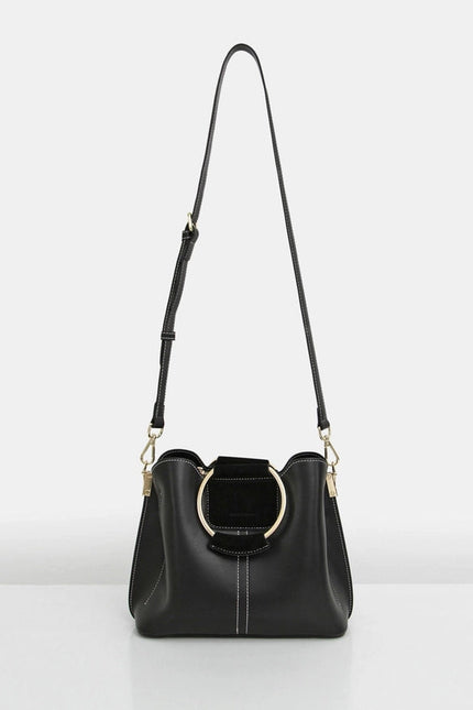 Twilight Leather Cross-Body Bag - BLack