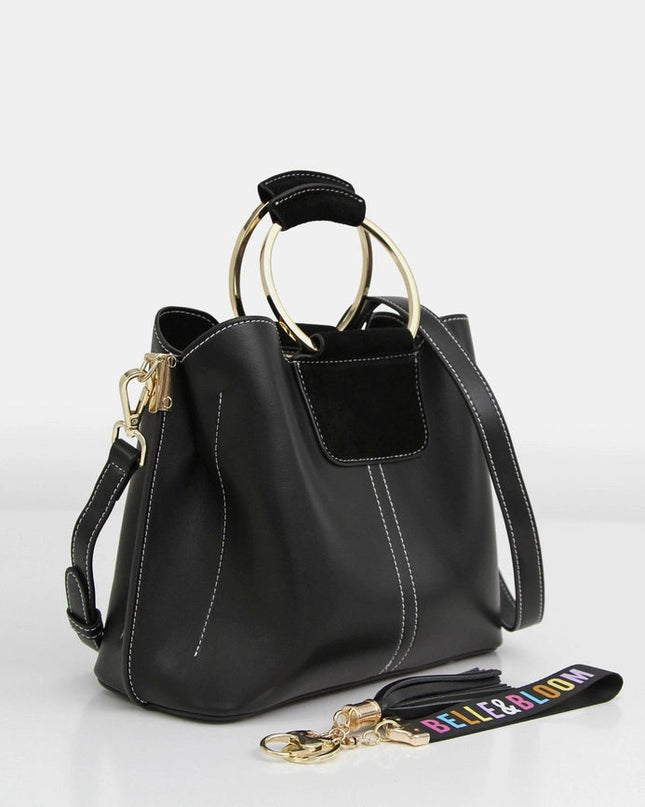 Twilight Leather Cross-Body Bag - BLack