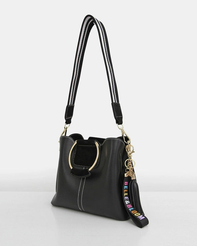 Twilight Leather Cross-Body Bag - BLack