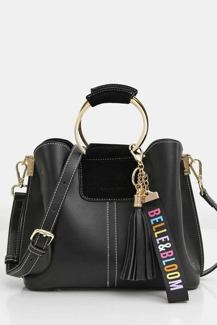 Twilight Leather Cross-Body Bag - BLack