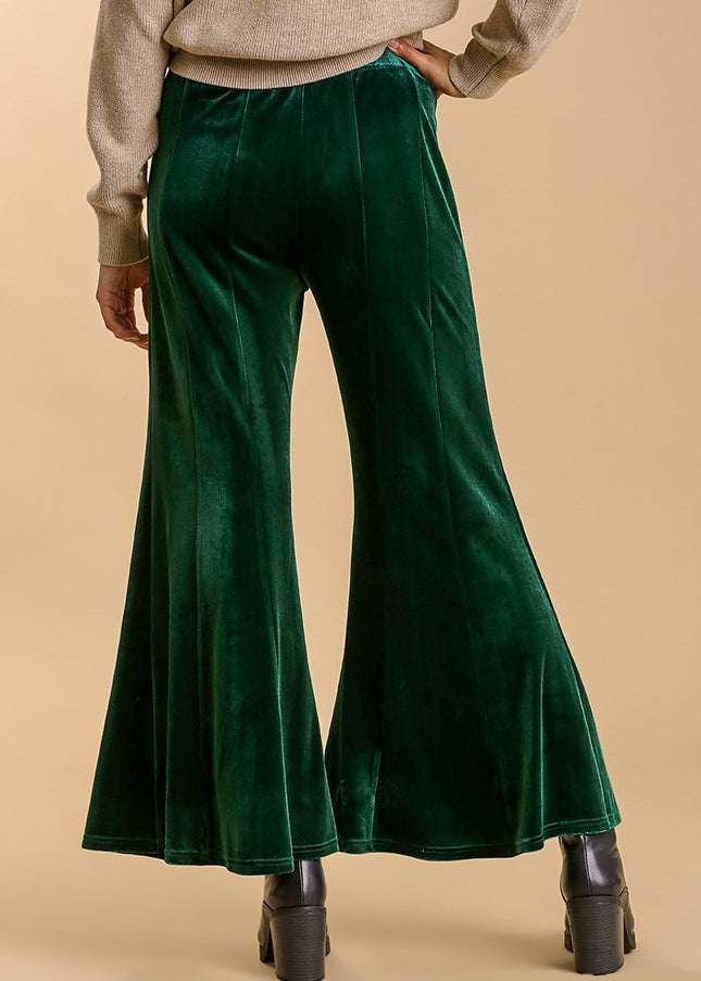 Umgee High Rise Elastic Waist Flare Pants