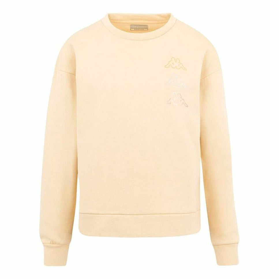 Unisex Sweatshirt without Hood Kappa Kifoli Beige-Sports | Fitness > Sports material and equipment > Sports sweatshirts-Kappa-Urbanheer