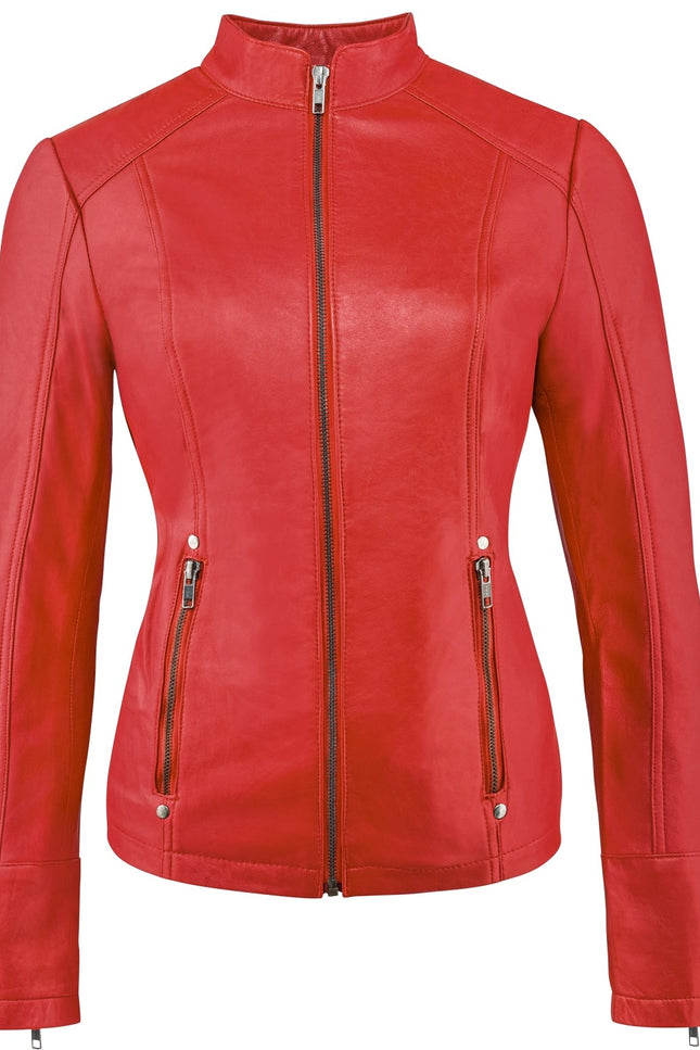 Urban 5884 Rt Rood - Ladies Leather Jacket Sheep-Urban 5884-Red-XS-Urbanheer