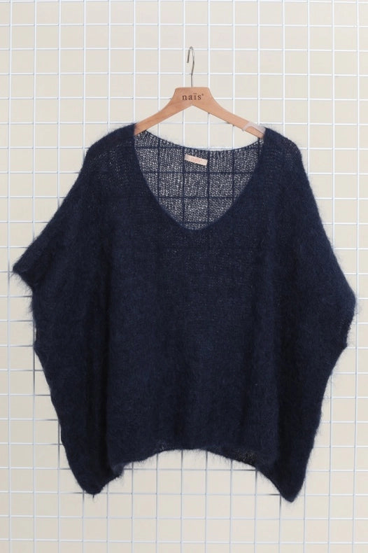 V-Neck Poncho Sweater