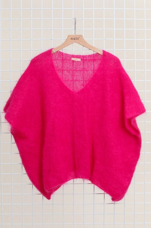 V-Neck Poncho Sweater