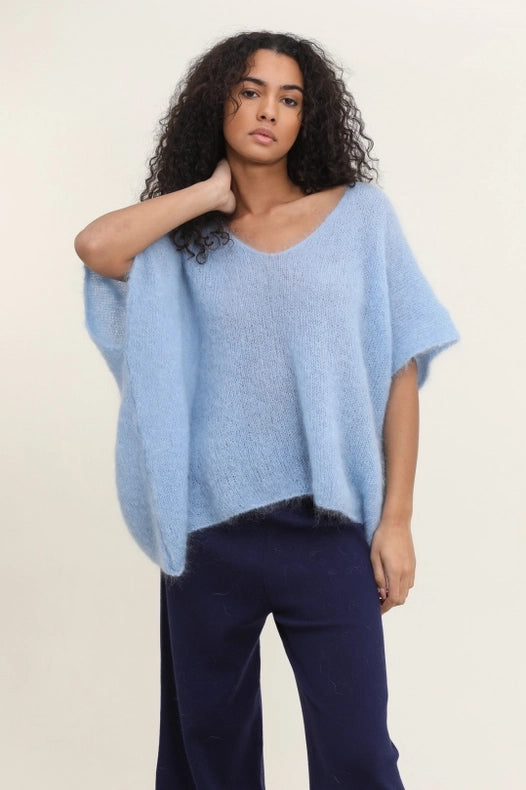 V-Neck Poncho Sweater